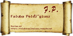 Faluba Pelágiusz névjegykártya